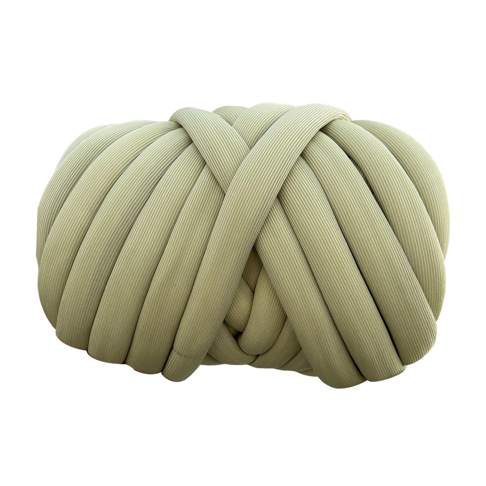 F Fityle Chunky Garn Chunky Garn Roving Häkeln, Sperrige Armstricken, Grob Gestrickte Kuscheldecke, Roving Garn zum Handstricken Häkeln für Haustier Bett Sofa Bag, Olive