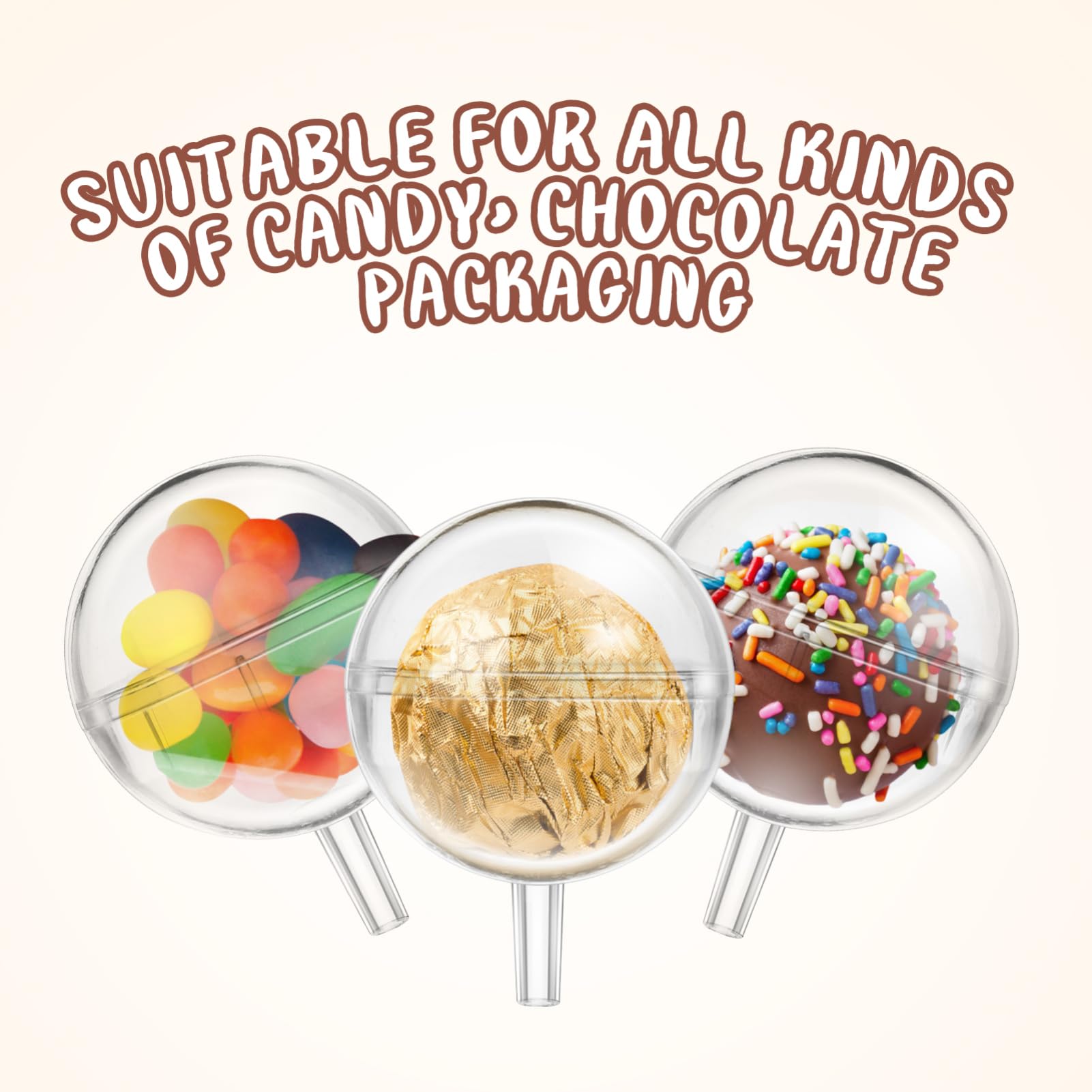 BESPORTBLE 100Pcs Acrylic Chocolate Holder For Bouquet: Candy Bouquet Supplies, Transparent Candy Wrapping Cups, Bouquet Supplies for Valentines Day