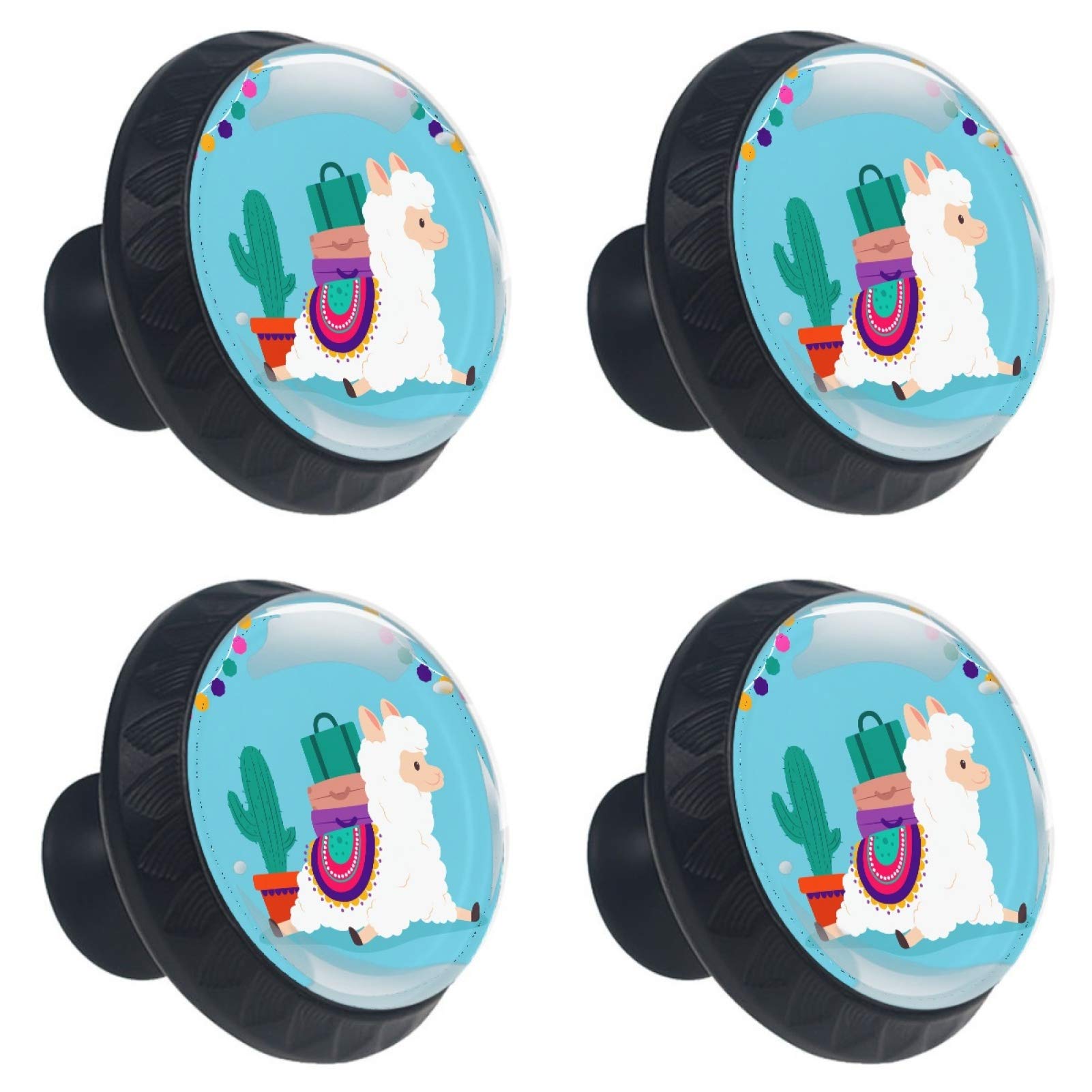 Bouton de meuble en verre bleu pour remplacer des poignées usées et personnaliser vos placards