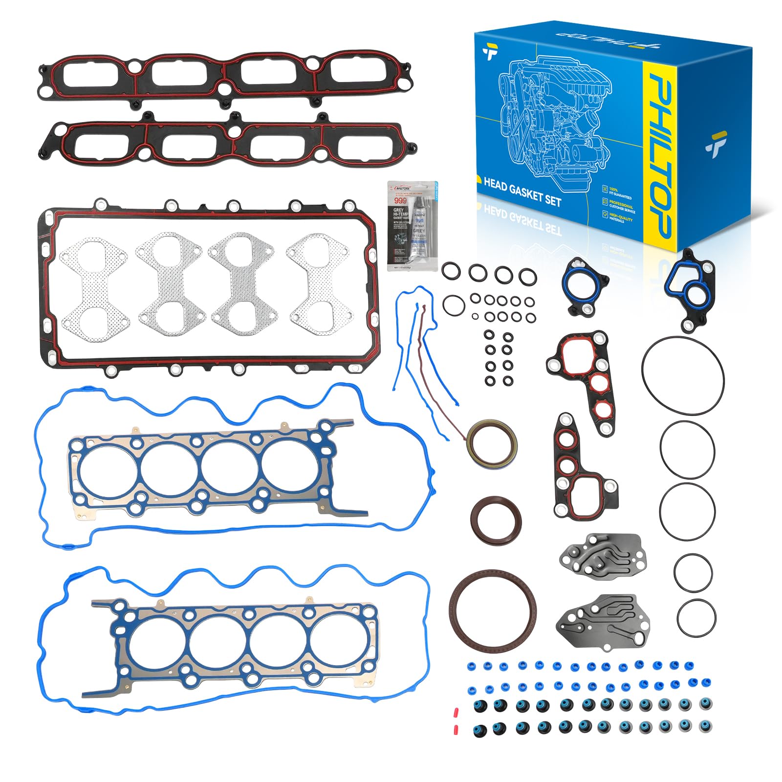 PHILTOP HS 26306 PT Head Gasket Set Fit for Ford F150 2004-2006, Expedition/F250 Super Duty/Navigator/F350 Super Duty 2005-2006, Lincoln Mark LT 2006, for 5.4L Engine Cylinder Head Gasket Kit