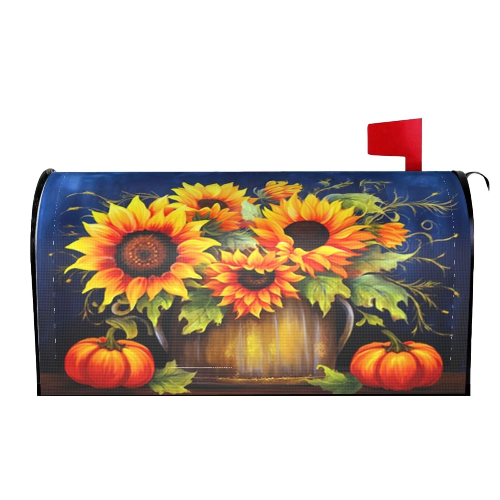 Welcome Fall 02 Mailbox Covers Magnetic Wraps Post Letter Box Cover Garden Home Decor