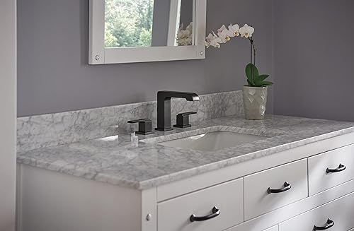 Miniatura 9 de Delta Faucet Ara - Grifo de baño de 3 agujeros, grifo de baño negro mate, tecnología de sello de diamante, ensamblaje de drenaje de metal, negro