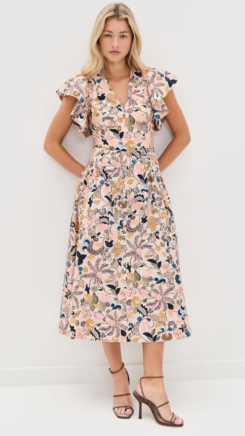 Ulla Johnson Women's Darya Drop Waist Midi Dress - Image 2