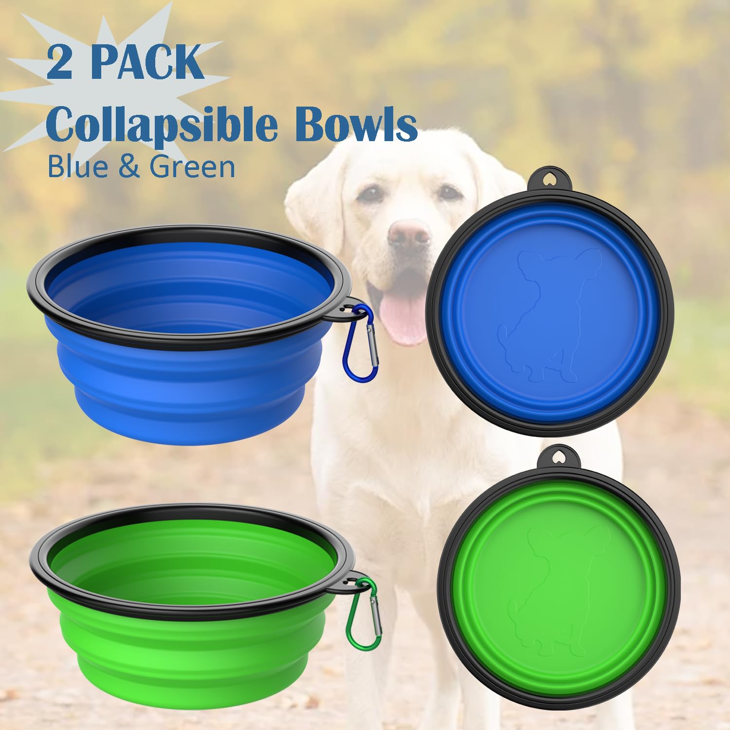 Collapsable Dog Bowl Takfox Collapsible Dog Bowls [3 Pack] 20 Oz