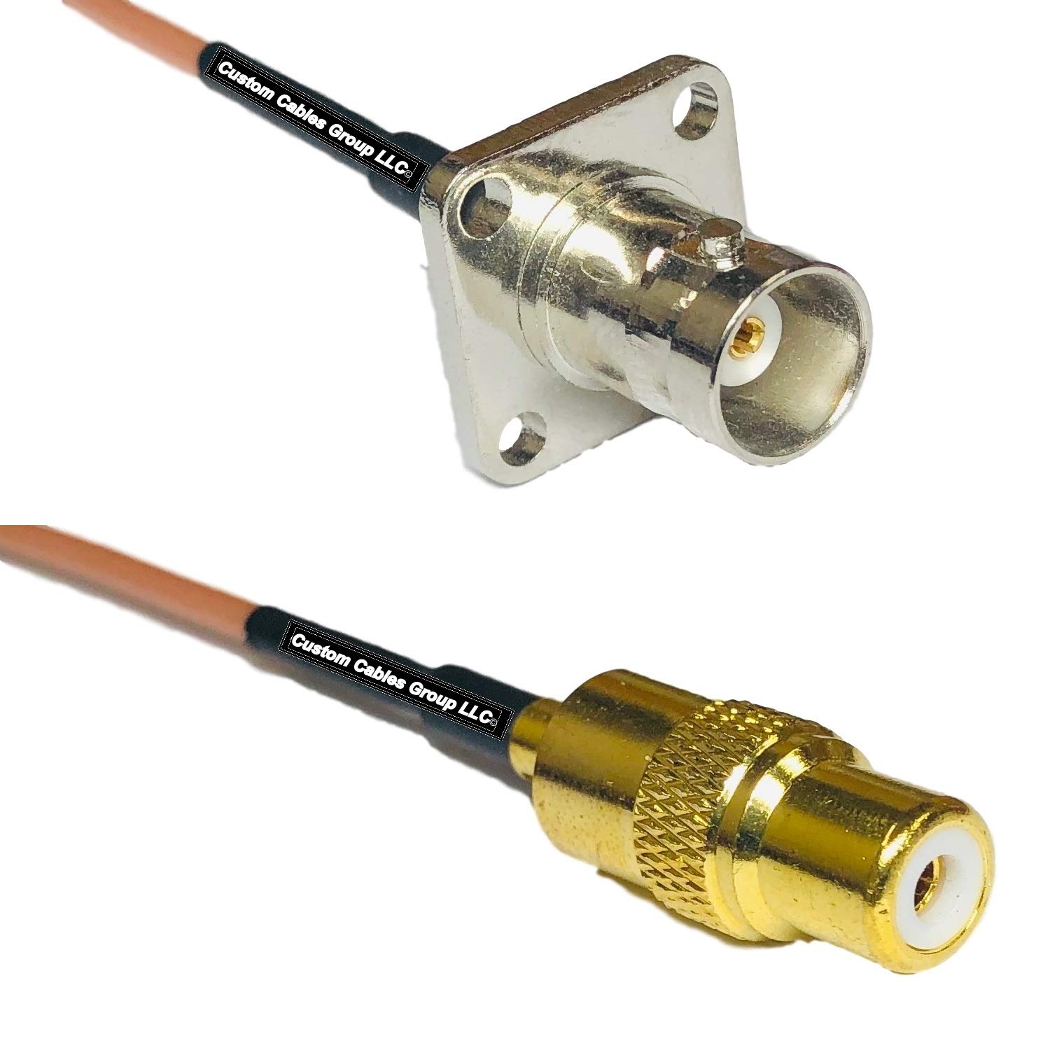 1 feet RG316 BNC Flange Female to RCA Female RF Pigtail Coaxial Cable
