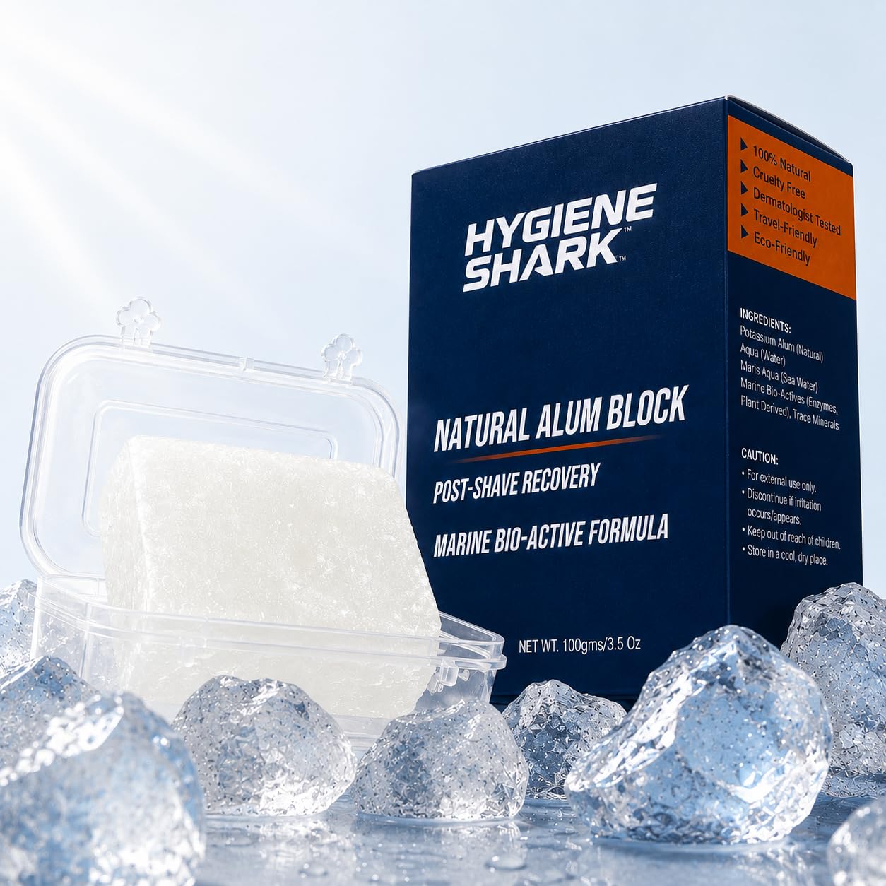 Alum Block for Shaving, Alum Stone for Face, Piedra De Alumbre Natural Bar for Underarm, Fitkari, Fitkiri, Allum Deodorant- Best gift for Men and Women (1 pc - 100g)