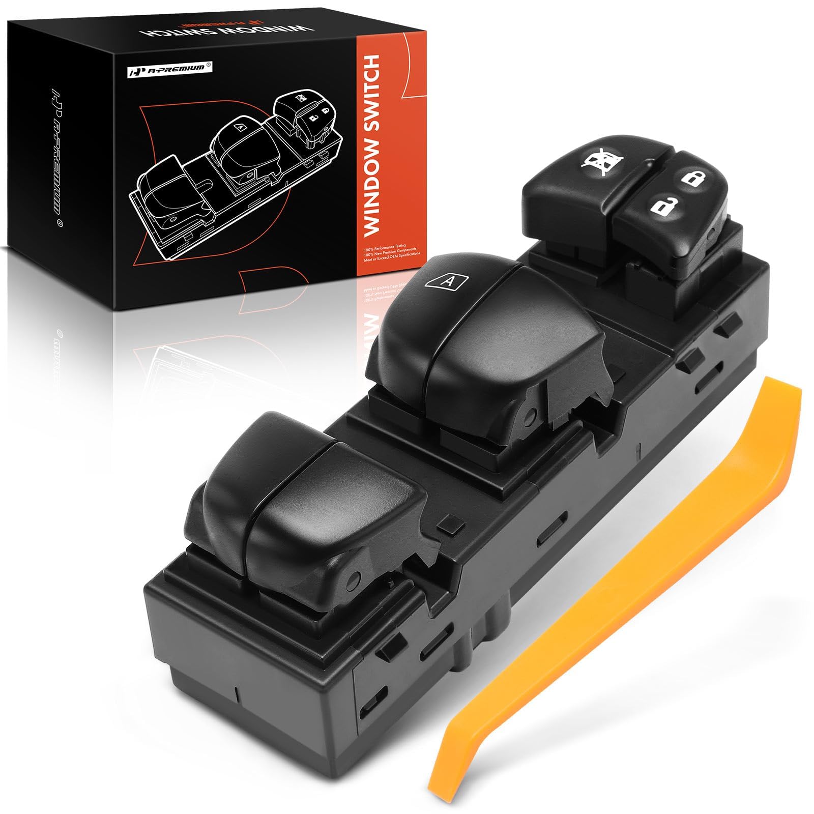 A-Premium Power Window Switch Replacement for Nissan Altima 2013-2018 Sentra Leaf Pathfinder Rogue Juke Front Left