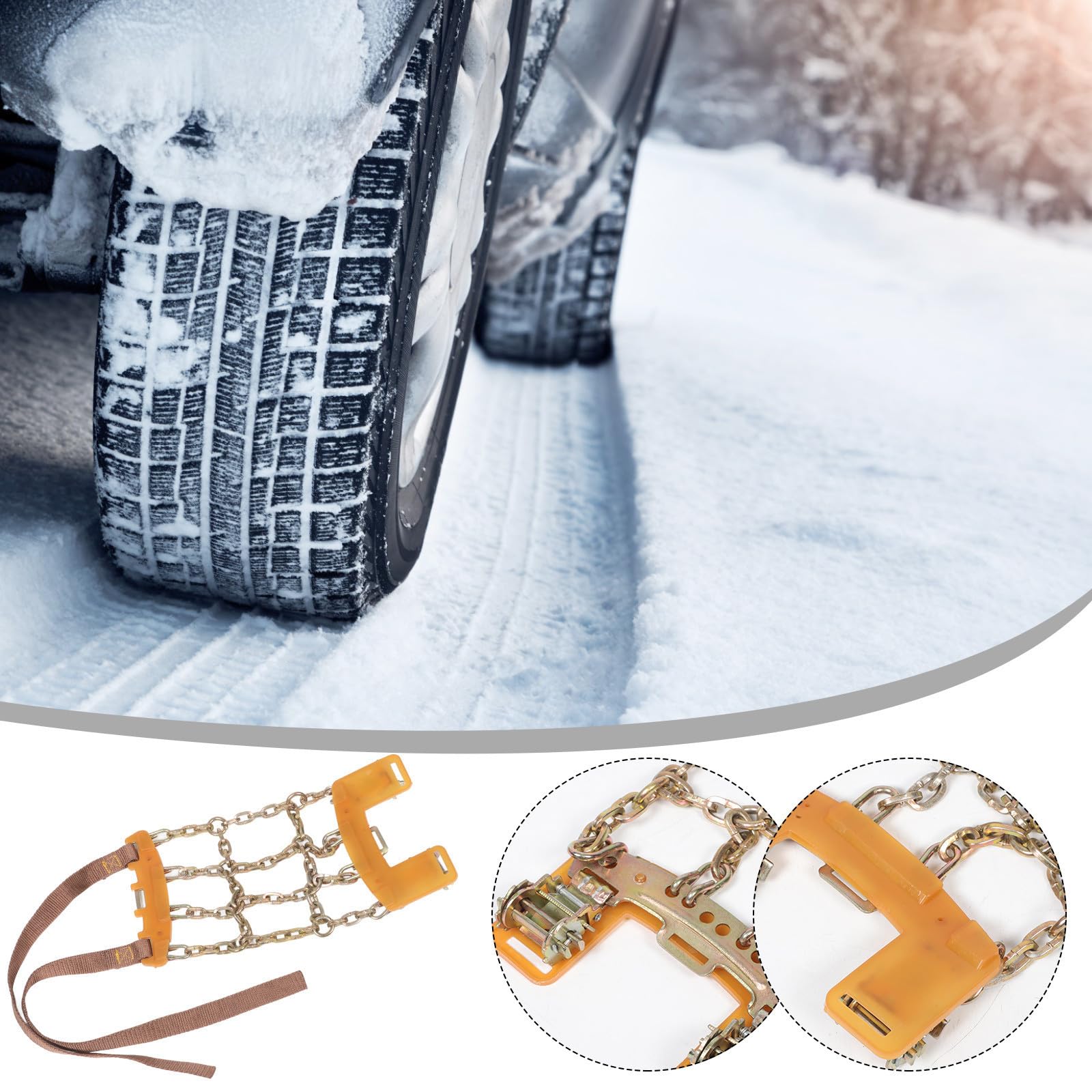 Cadenas de Nieve para Neumáticos de Coche y Suv 165-205 Mm