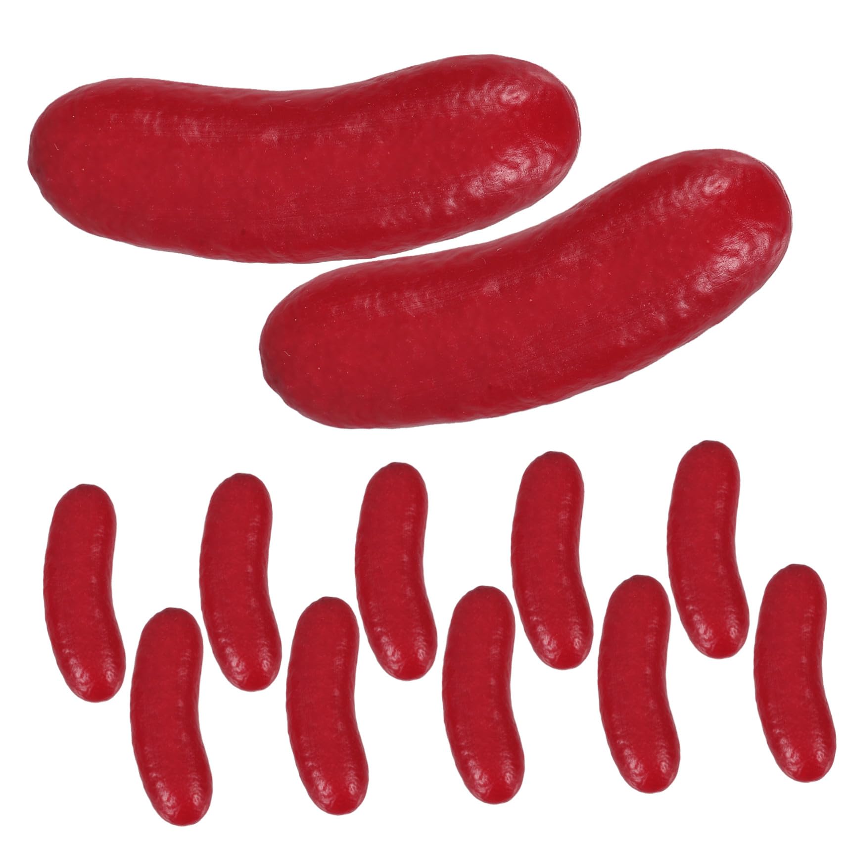 BESPORTBLE 12PCS Artificial Hot Dog Models Hollow Realistic Fake Sausages for Food Meat Display Props Classroom Teaching Market Restaurant Decoration Photography Supplies