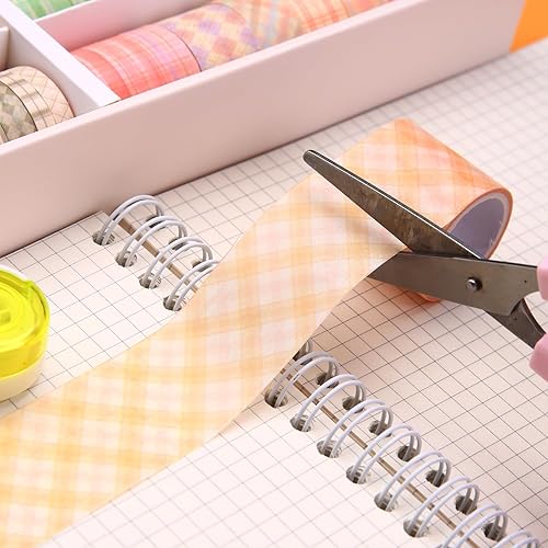 Miniatura 8 de Juego de cinta Washi de celosía, 100 rollos de cinta adhesiva, 581015201.181 in de ancho, 6.56 pies de largorollo de cinta decorativa estética,