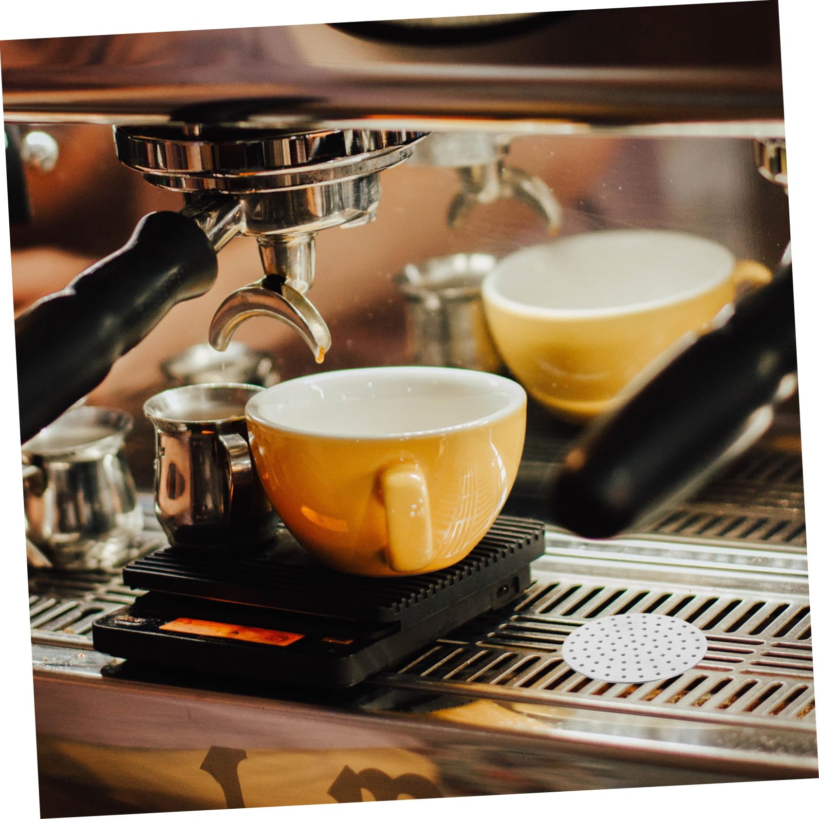 TEHAUX 4 Stück Edelstahl Espresso Puck Screen Wiederverwendbarer Kaffeesieb Metallfilter mit Präzisem Mesh für Gleichmäßige Extraktion Rostfrei Leicht zu Reinigen für Kaffeezubereitung