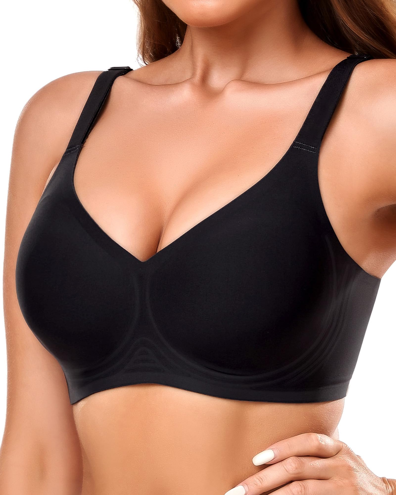 Gailife Smooth Wireless Bras for Women No Underwire Comfort Seamless Supportive Bra Raceback Push Up Bralettes Full Coverage