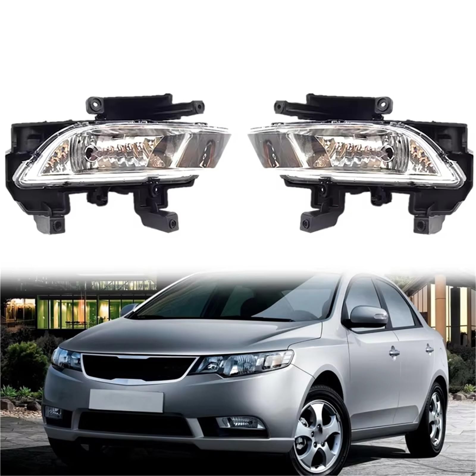 Gruppo Fendinebbia Auto Compatibile Con KIA Per Forte 2009 2010 2011 2012 2013 Fendinebbia Faro Accessorio Per Auto Lampadina Gruppo Paraurti Anteriore(1 pair)