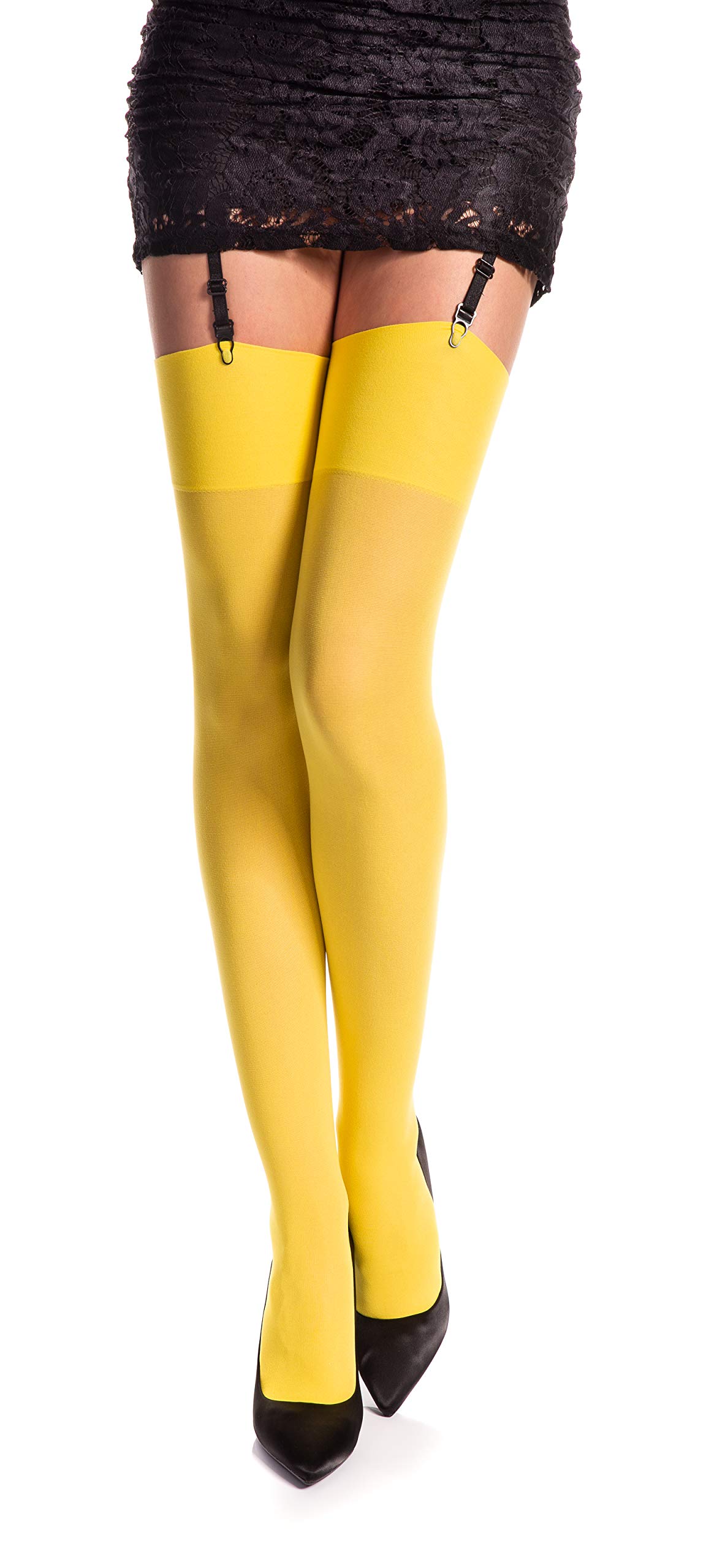 Romartex Stockings 40 Denier Opaque Plain, M, yellow