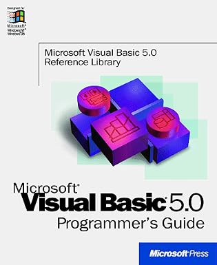Microsoft Visual Basic 5.0 Programmer's Guide (Microsoft Visual Basic 5 ...