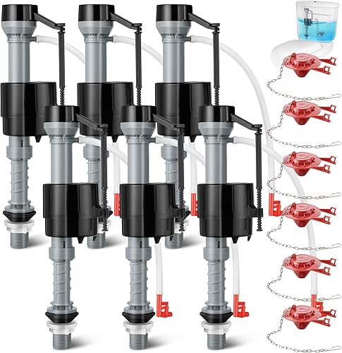 Miniatura 13 de Saillong Juego de 3 juegos de repuesto de flotador de inodoro, kit de repuesto universal para inodoro y repuesto de aleta de 2 pulgadas, control