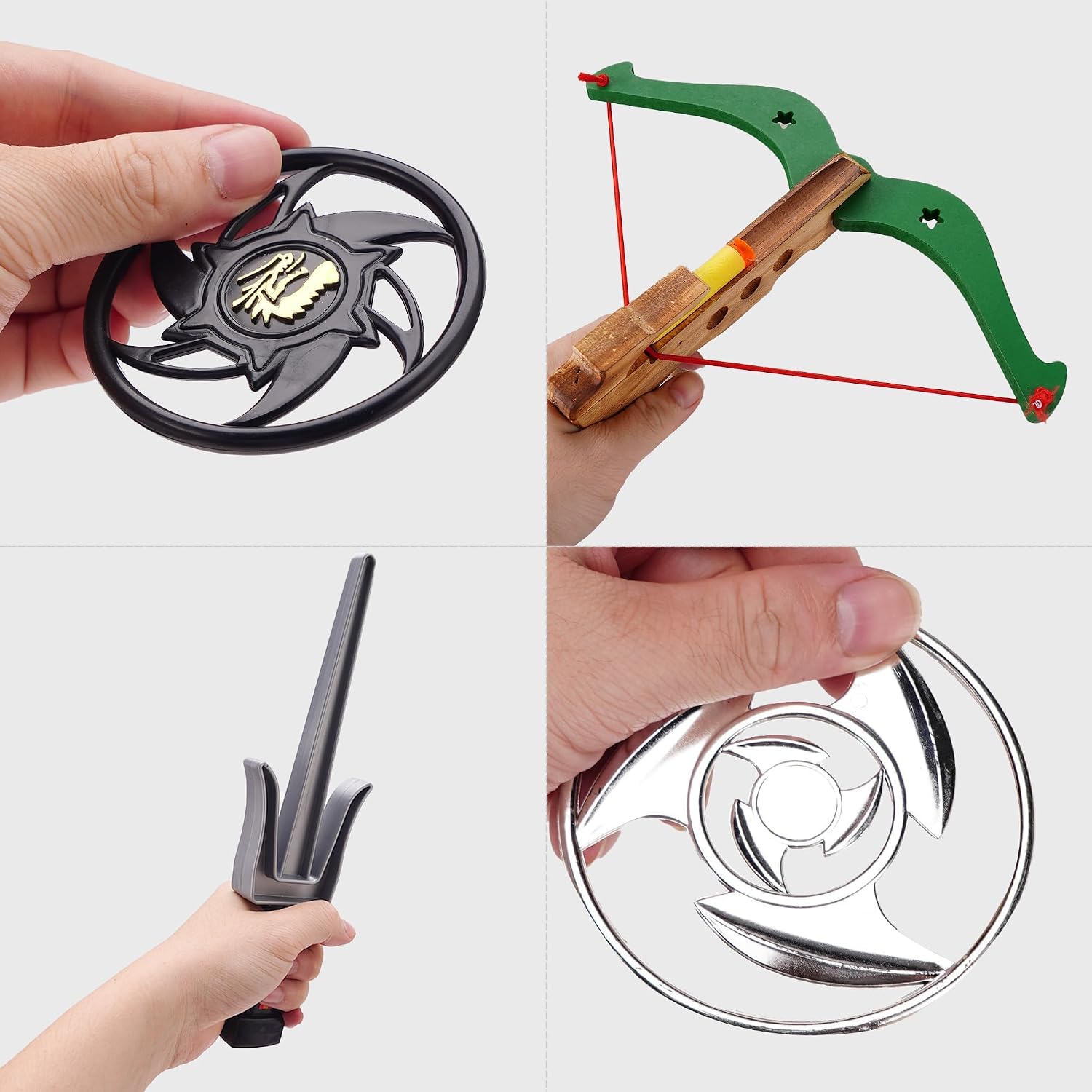 Ninja Warrior Toy Weapons Dress Up Kit for Kids Complete Costume Accessories for Boys Girls Cosplay Pretend Play
