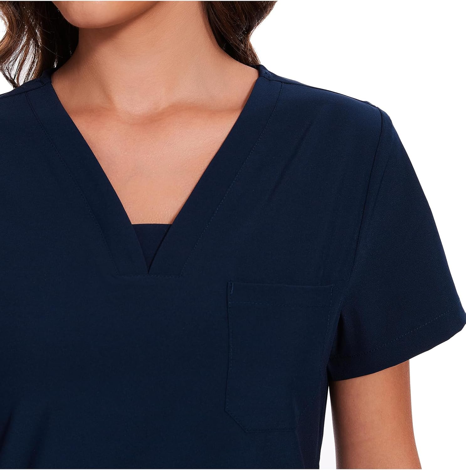 COZYFIT Scrubs for Women - V-Neck Top & Cargo Pants Scrubs Set with 10 Pockets - Image 4