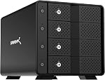 SABRENT Station d'accueil pour disque dur 4 baies, boîtier SSD HDD SATA 2,5 3,5 pouces, boîtier SSD externe + adaptateur secteur, clonage hors ligne, interrupteurs ON/OFF, sans outil, câbles USB de type A et C inclus
