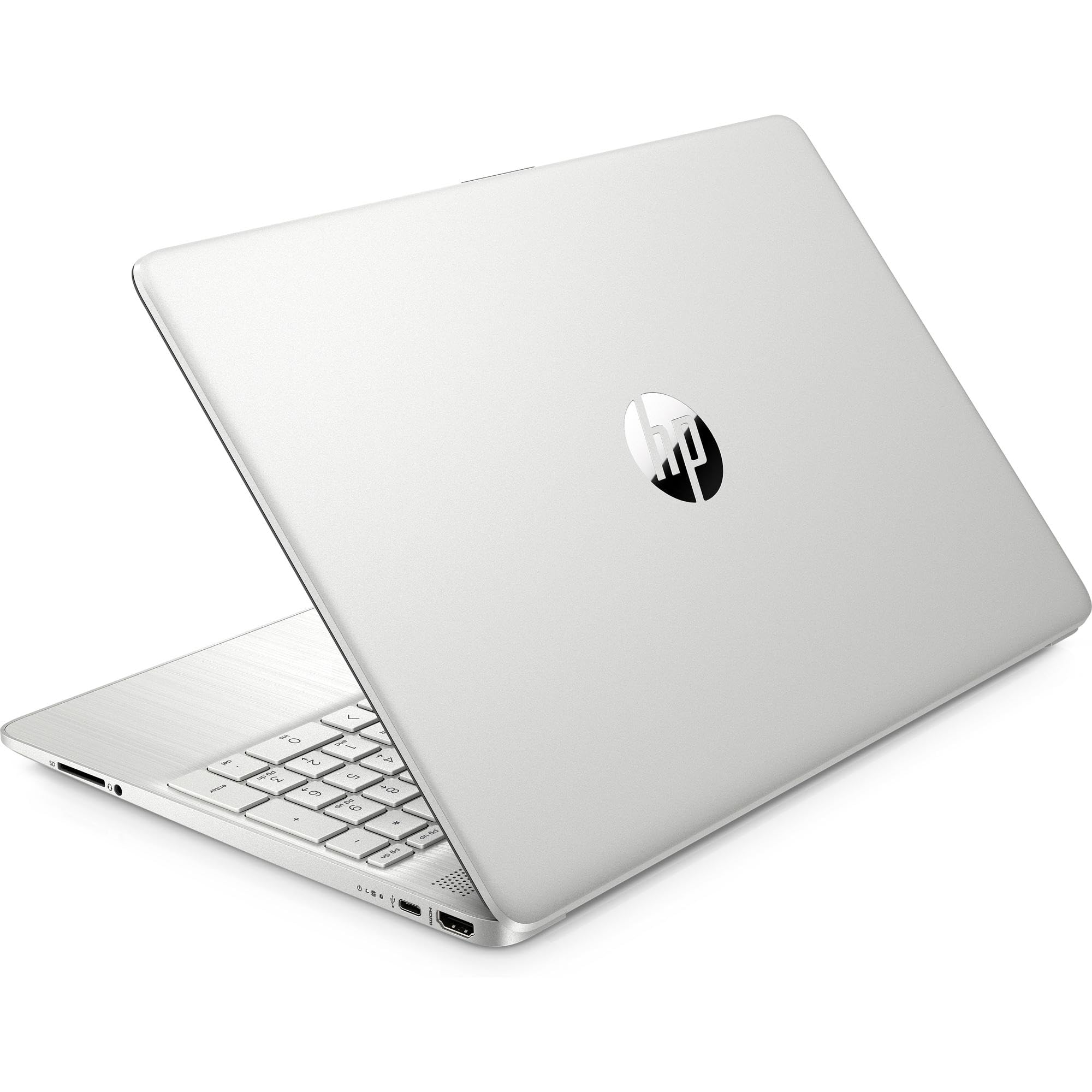 HP Laptop 15s-fq3002sl, Intel Celeron N4500, RAM 8 GB, SSD 128 GB, Grafica Intel UHD, Schermo 15.6” FHD SVA, Ultraslim, Webcam, Lettore Micro SD/SD, USB-C, Windows 11S, Argento