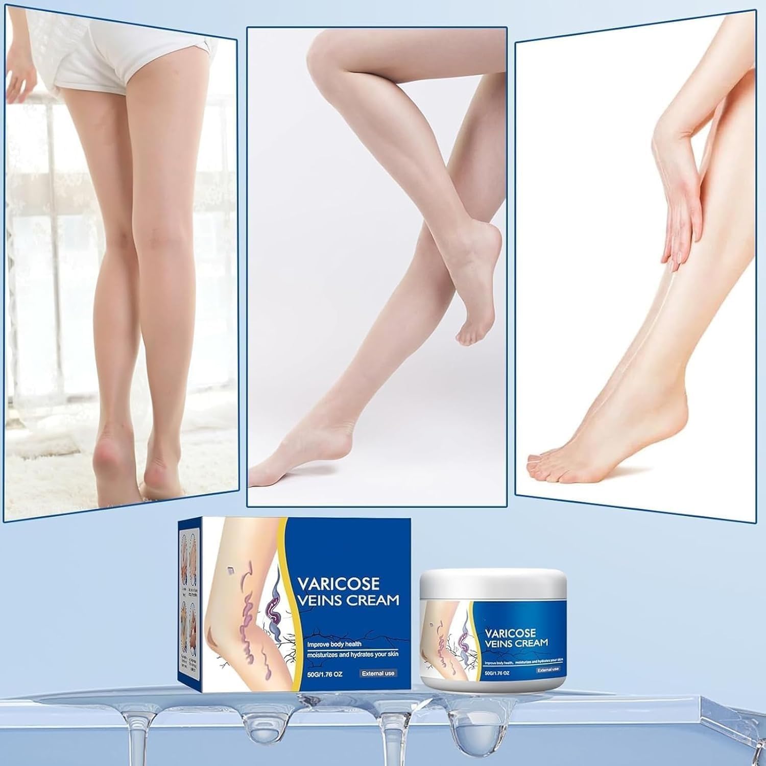 Varicose Veins Relief Cream | Herbal Formula with Horse Chestnut, Witch Hazel & Menthol | Soothes Swelling, Spider Veins & Leg Fatigue | Fast-Absorbing, Non-Greasy Lotion (50gm, Pack of 1) — Amazon image 5