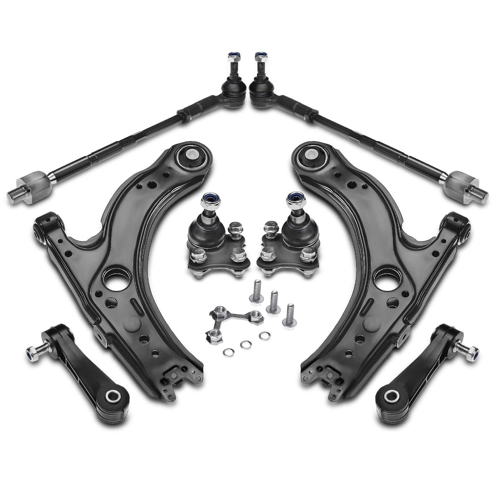 Frankberg 8-TLG Querlenker Satz Vorne Kompatibel mit A3 8L1 1996-2003 Leon 1M1 1999-2006 Toledo II 1M2 1998-2004 Octavia I 1U2 1996-2010 Golf IV 1J1 1997-2005