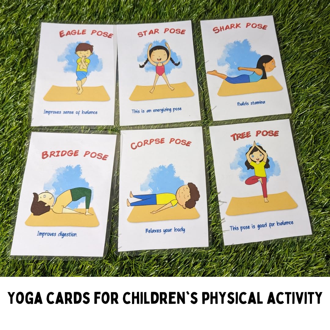 Yoga Flash Cards Printable 120 Yoga Pose Cards | Dark Skin Tone