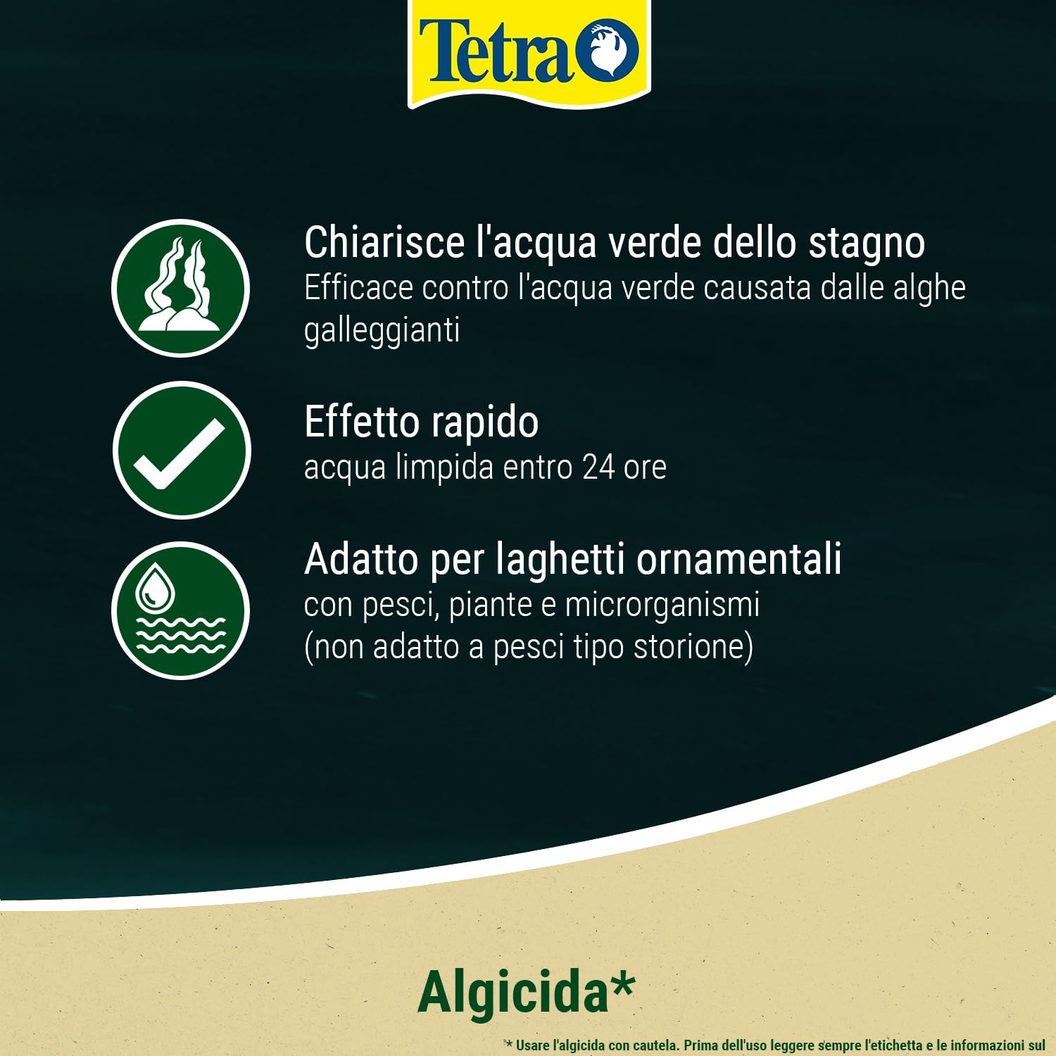 Tetra Pond AlgoRem 500 ml, Agisce Rapidamente e in Modo Mirato Contro Il Fenomeno dell’Acqua Verde (Alghe Sospese)