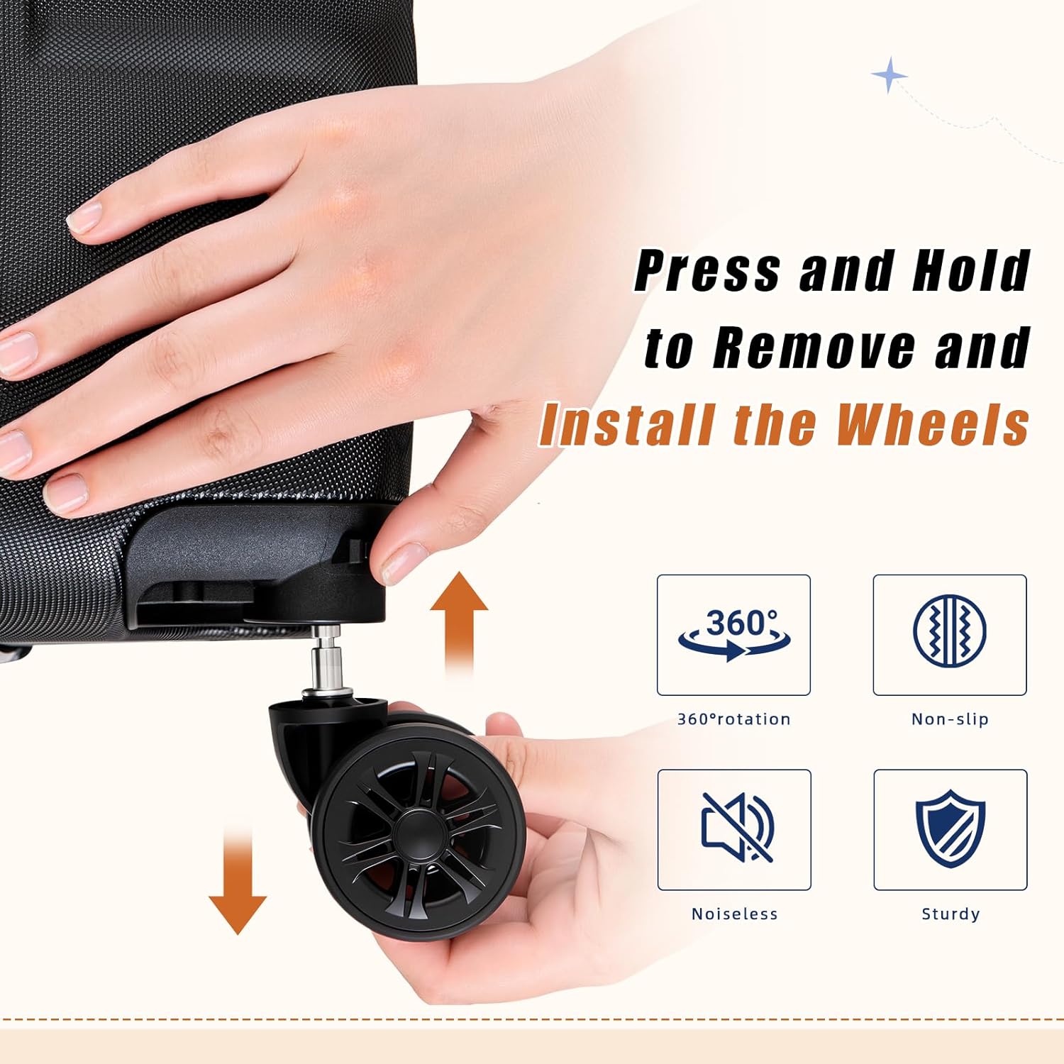 Suitcase Set 3 Piece 20-inch Carry on Luggage with Wheels ABS Hard Shell Lightweight and TSA Lock - Image 2