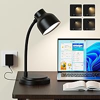Vista 1 de LED Desk Lamp With 96 LEDs,High lumens Table lamp,Desk Lamp for Office Home,4 Brightness Dimmable Flexible Table Lamp,Reading Light with a Timer