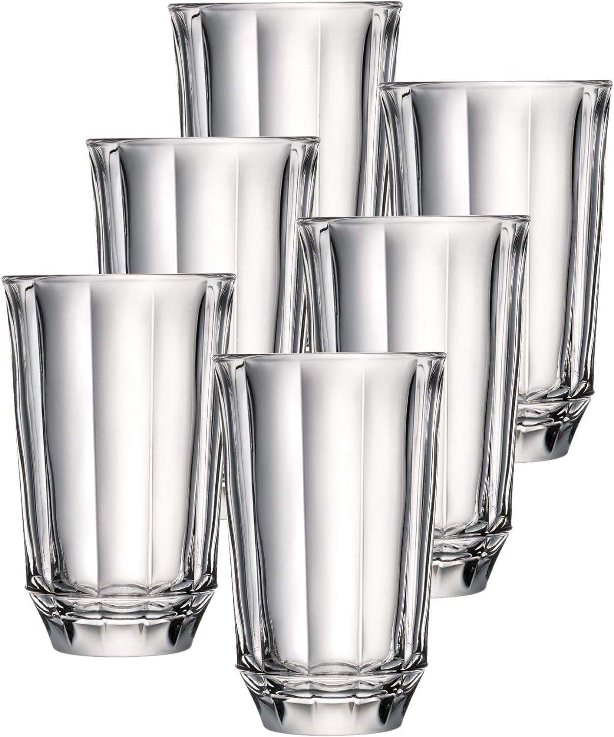 La Rochere City Glass Tumbler Set of 6 – Drinking Glasses For Any Occasion – Glassware Sets For Everyday Use – Tumbler Glass Perfect For A Dinner Party – Dishwasher Safe Glass Set (9 oz)
