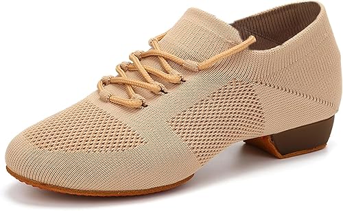 YKXLM Zapatos de práctica estándar para mujer, zapatos de baile social para principiantes, zapatos de práctica de baile para mujeres, tacón bajo