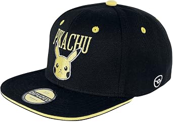 Pok mon Angry Pika Unisex Cap Schwarz Anime, Fan-Merch, Game Boy, Gaming, Zeichentrick