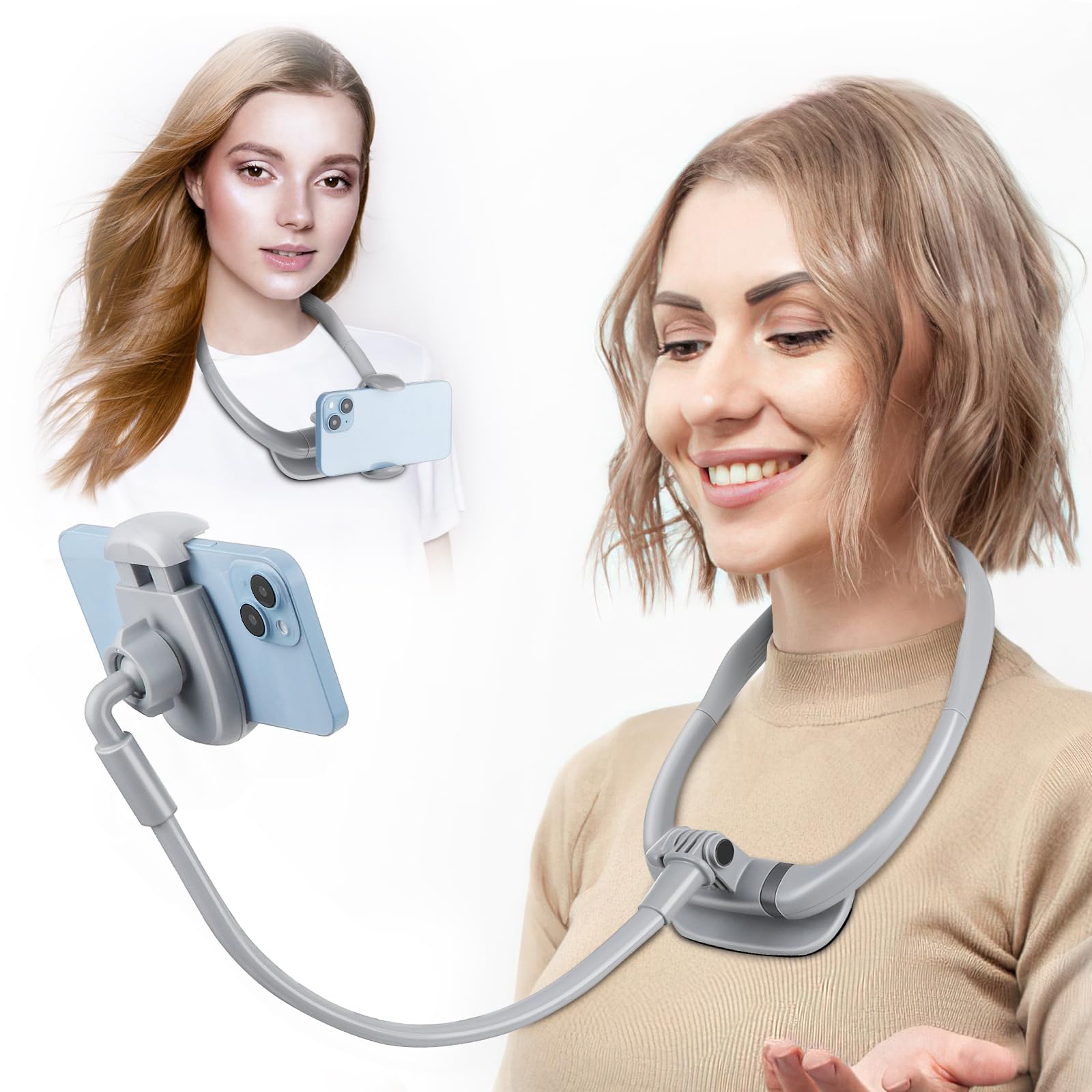 Llife SOFT STEER NECK HOLDER／NECK HOLDER Amazon.com: LOVFIVE Cell Phone Stand, Neck Cell Phone Holder for