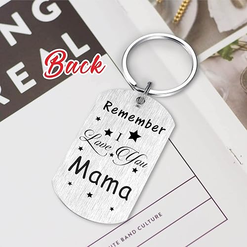 Miniatura 5 de Regalos para mamá mamá, llavero con texto en inglés "I Love You Mama", regalo de feliz cumpleaños para mi mamá, regalo significativo para mamá,