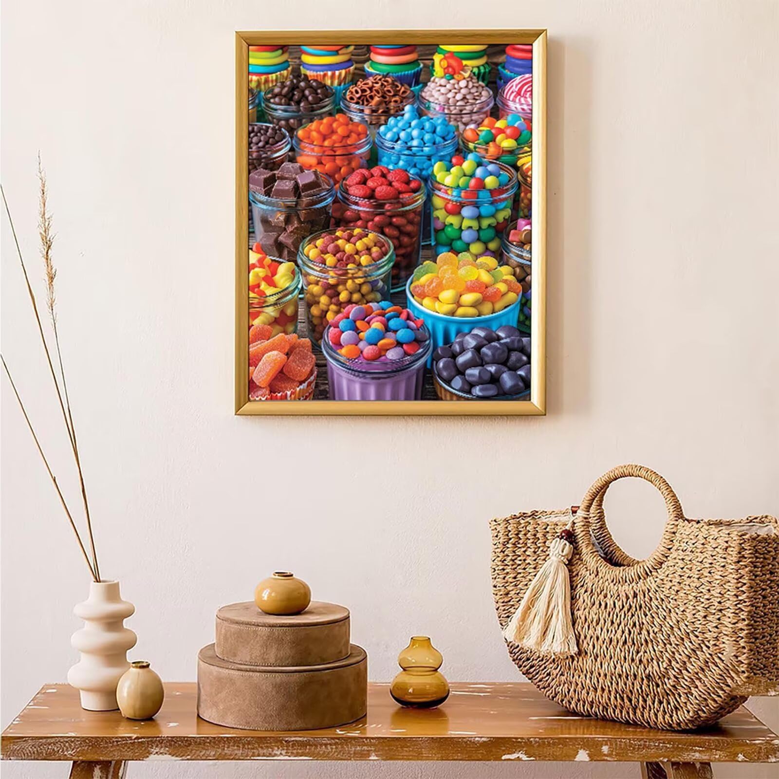 Diamond Painting Cibo, Diamond Painting Erwachsene Caramella Bastelset, DIY Diamant Malerei Runder Vollbohrer Diamanten Kinder Malerei Stickerei Kreuzstich Dekoration, Geschenk 90x120 cm PJY9 2-6
