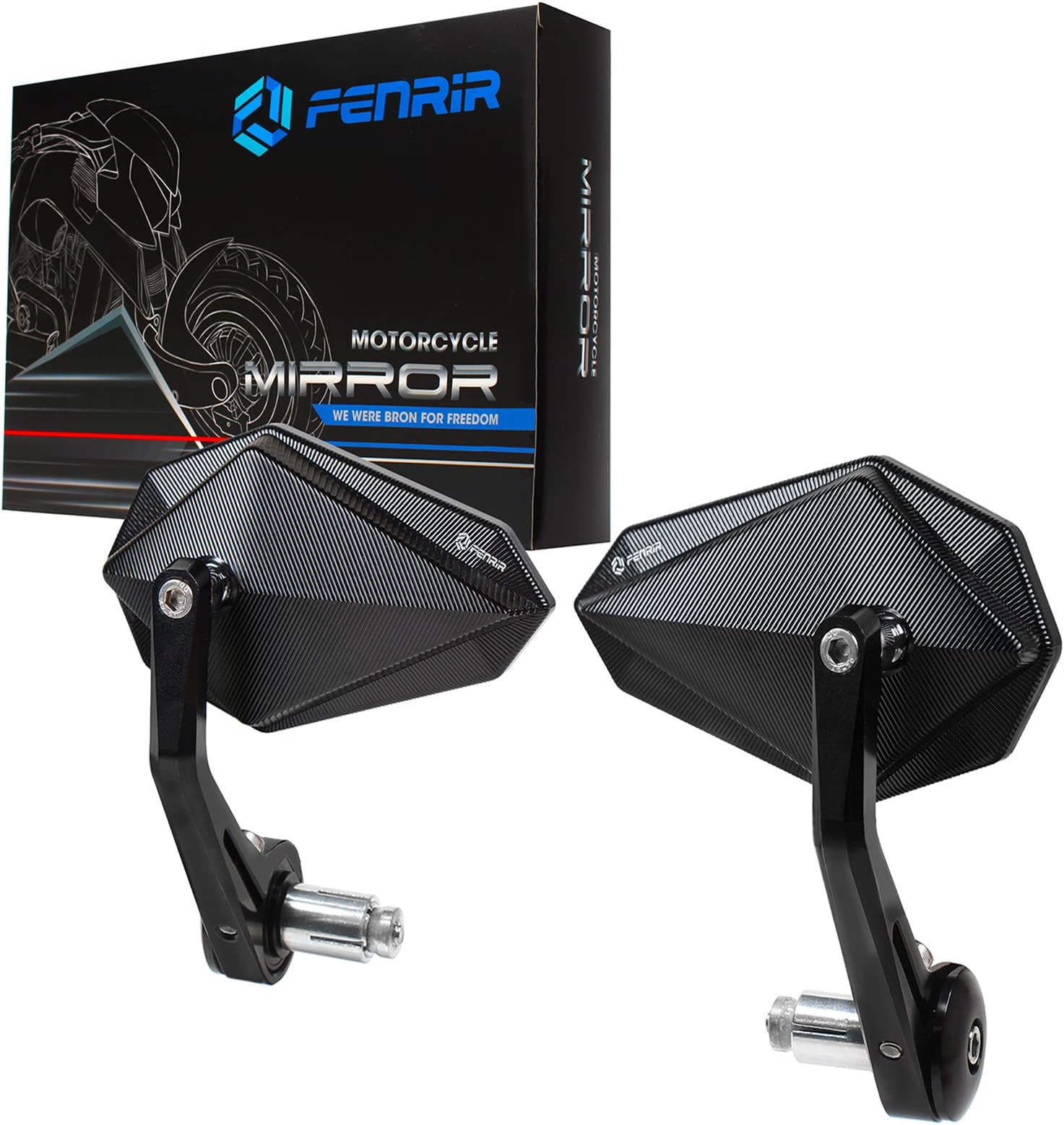 Kit Prolunga Specchietti Moto 8mm/10mm - Adattatori Rialzo 3cm + Estensione 4cm, Nero, Universale