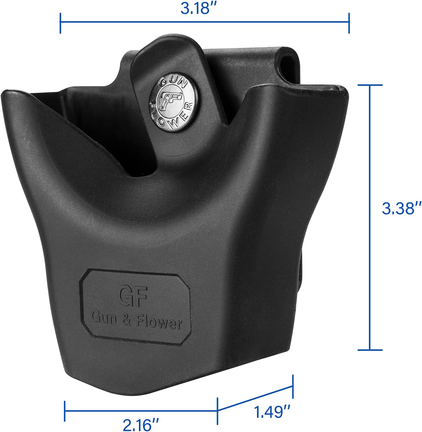 Polymer Handcuff Case Fit Hinged Handcuffs Chain Handcuffs | Law Enforcement Handcuff Holder for Duty Belt, Handcuff Pouch| Fit 1.5'' 1.75'' 2.0'' Duty Belt, Not Fit ASP