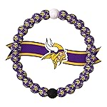 Lokai Silicone Beaded Bracelet for Men & Women, NFL Football Collection - Minnesota Vikings, Logo, Large - Silicone Jewelry Fashion Bracelet Slides-On for Comfortable Fit