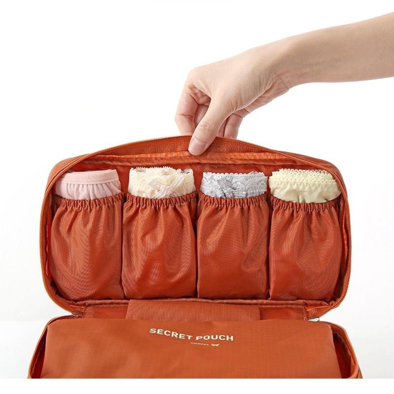 1 Pezzo Borse per Cosmetici Biancheria Intima Borsa per Reggiseno da Viaggio Organizzatore per valigie Organizzatore per Bagagli per Lingerie Borse Organizer per Trucco-Azzurro Piccolo A