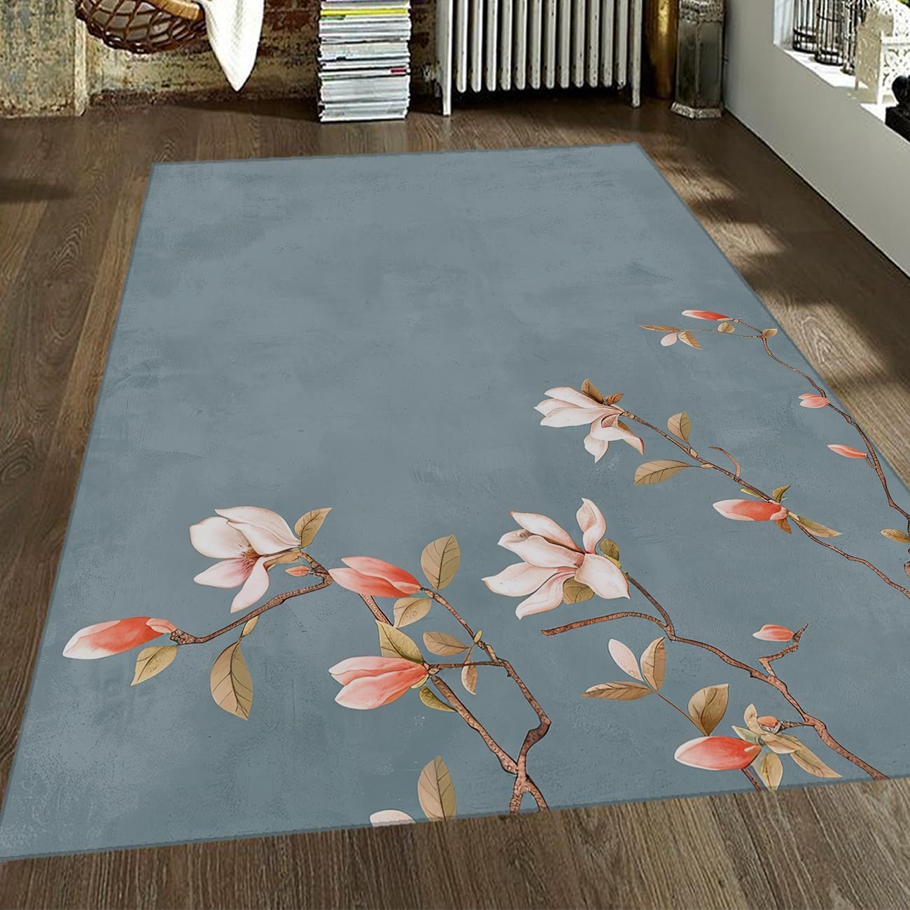 Tapis vintage magnolia blossom pour instaurer une ambiance chaleureuse et classique