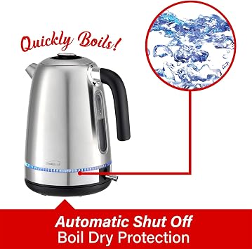 Brentwood KT-1792S 7-Cup 1,500-Watt Cordless Electric Stainless Steel Kettle