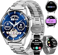 Bluetooth Calling Smart Watch for Men: 1.39" HD Always-On Display, 190+ Sports Modes, IP67 Waterproof Fitness Tracker, Health Monitor for iOS/Android (Silver)