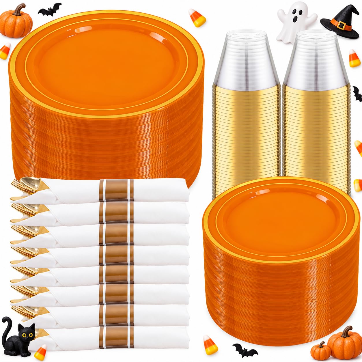 DaYammi Gold Dinnerware Set - 350 Piece -12