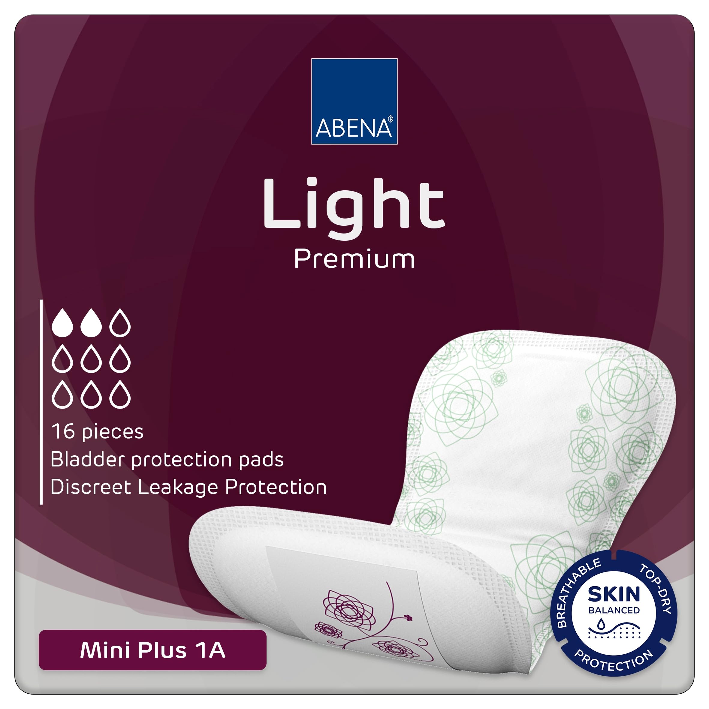 ABENA LIGHT MINI 16 Pads up to 200ml Active Days and Comfortable Nights