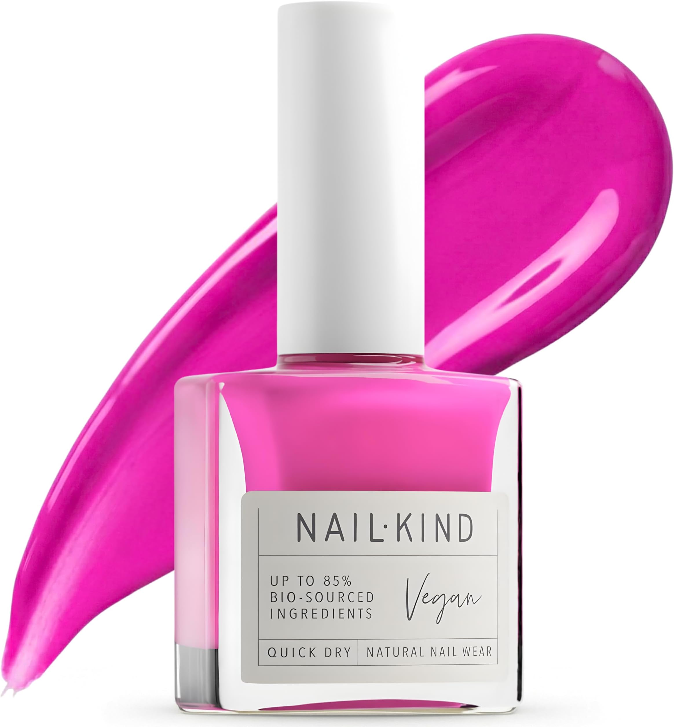 – Hot Pink Nail Polish - Smokin' Hot - High-Gloss Neon Pink Nail Varnish - Vegan Nail Lacquer + Peta Certified + Cruelty Free - Quick Drying Long Lasting - Chip Resistant Manicure - 8ml