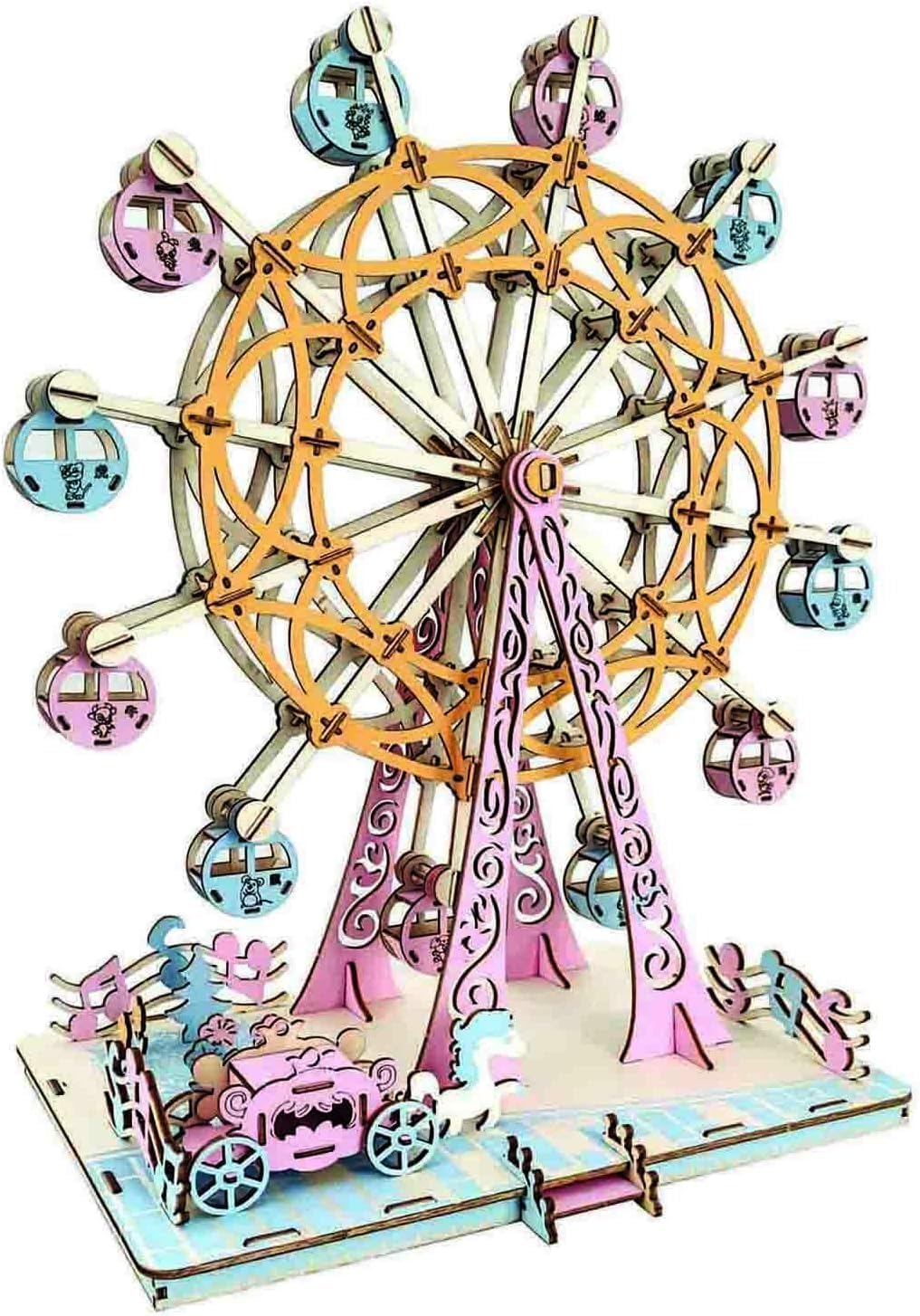 3D Adult and Children's Wooden Puzzle, 3D Puzzle, 3D Camping car Wooden, Puzzle Model, Manual Assembly, Hands-on Practice of Thinking, DIY Home Decoration, (Camping car (red))