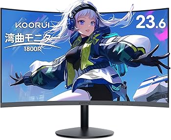 KOORUI 湾曲モニター 23.6 インチ 24N5C Amazon.co.jp: KOORUI モニター 24インチ 60Hz : パソコン・周辺機器