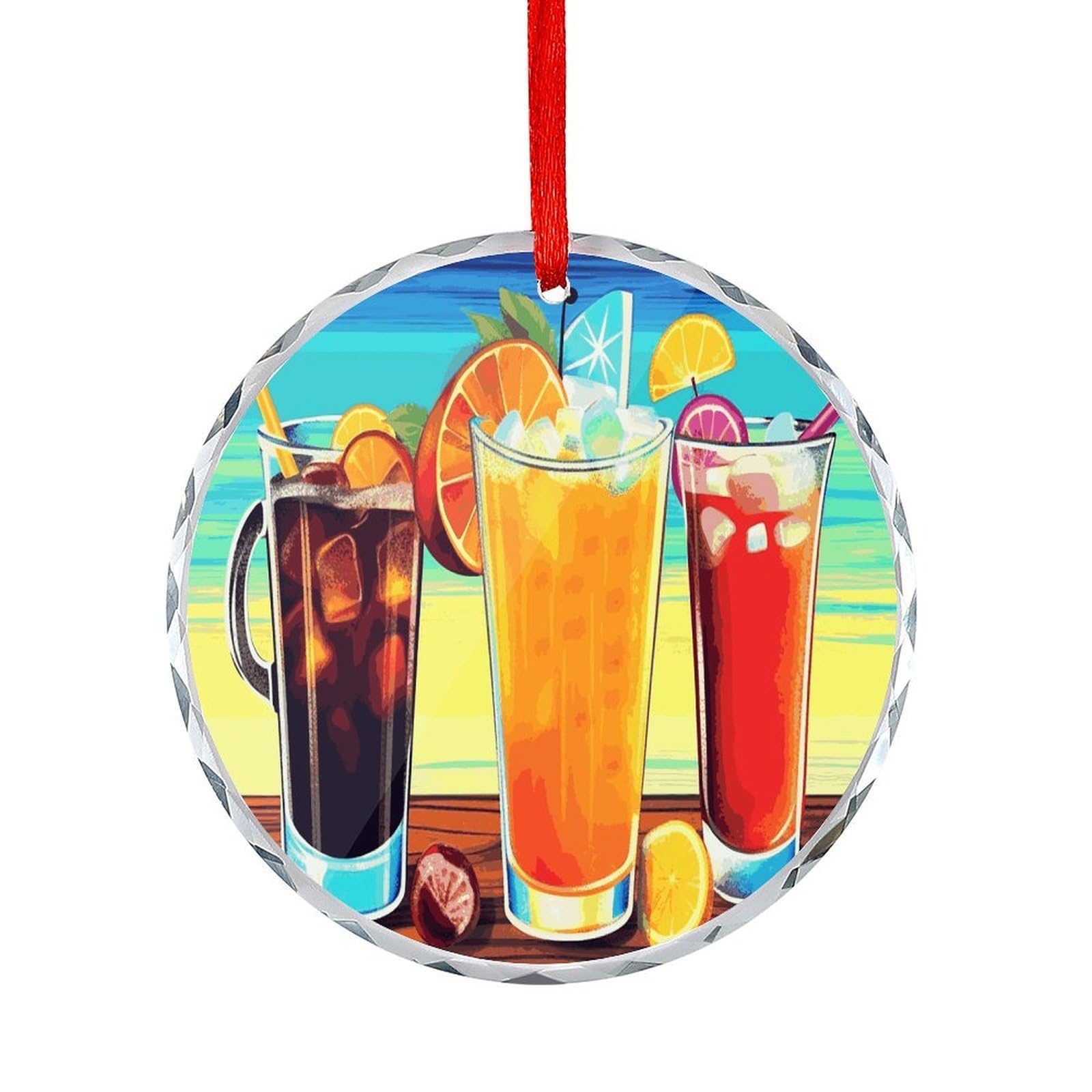 Btcowzrv Style Happy Hour Round Ornament Hanging Pendant Decor
