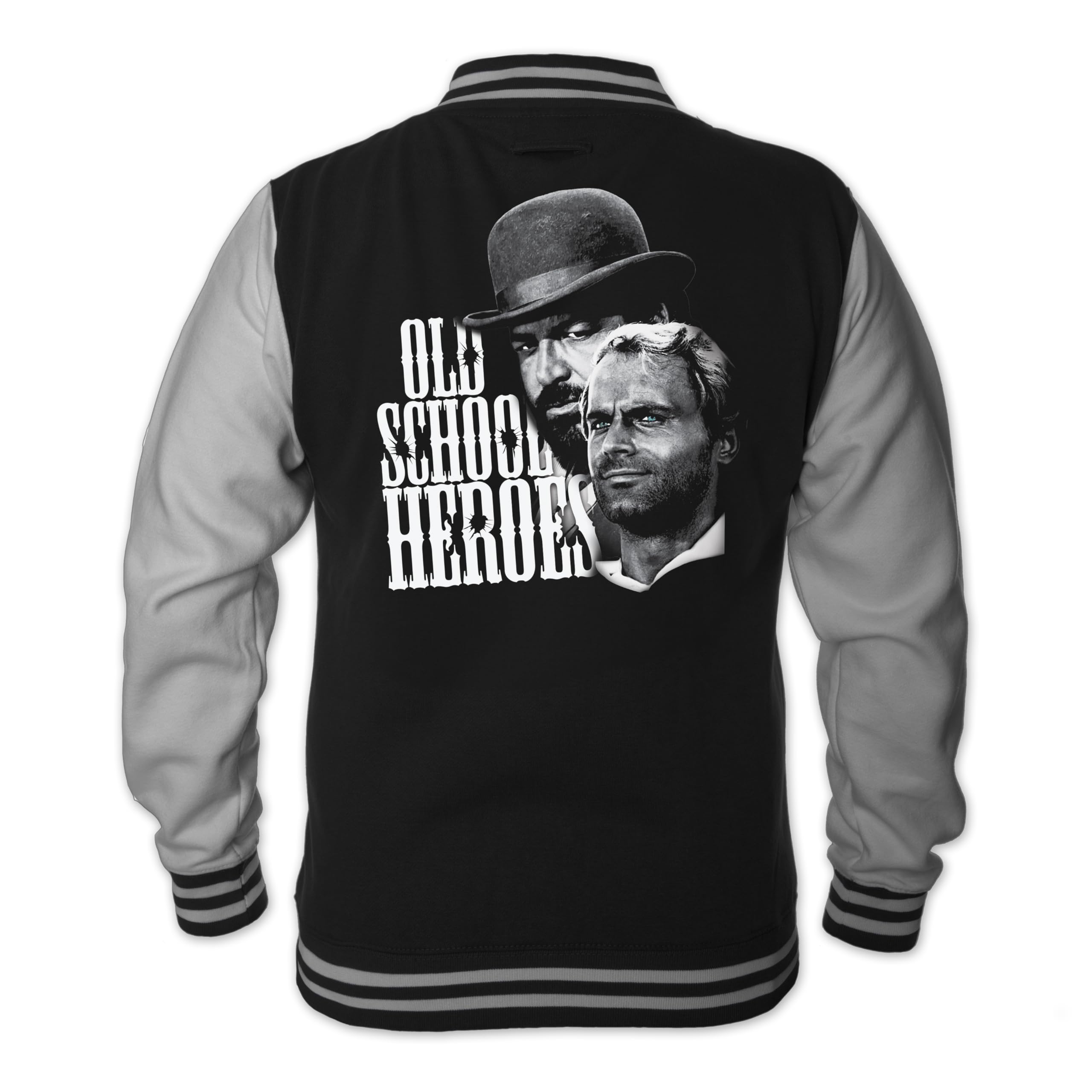 Mens Old School Heroes College Jacket Bud Spencer (Black)